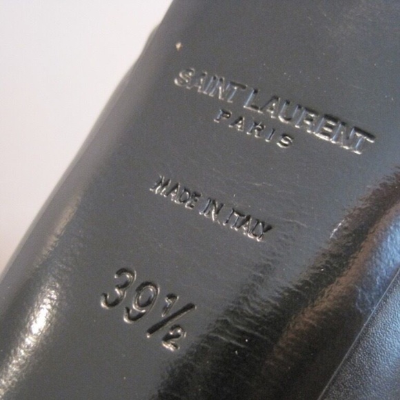 YSL Yves Saint Laurent Paris Janis Python Cap Pointy Pumps Shoes 39.5 9.5 $895 - Picture 8 of 9